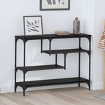 vidaXL Table console Chêne noir 100 x 30 x 75 cm Bois d'ingénierie