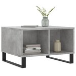 vidaXL Table basse Gris béton 60x50x36 5 cm Bois d'ingénierie