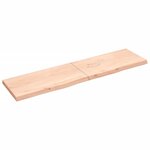 vidaXL Étagère murale 200x50x(2-6) cm bois de chêne massif non traité