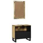 vidaXL Ensemble de mobilier de salle de bain avec étagère 2 Pièces Marron