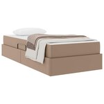 vidaXL Lit avec rangement et matelas 2 Pièces Cappuccino Cuir