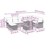 vidaXL Ensemble de canapé de jardin 9 Pièces Marron Poly Rattan