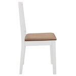 vidaXL Chaises à manger avec coussins lot de 6 blanc bois solide