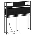 vidaXL Tête de lit de rangement Chêne noir 90 cm Bois d'ingénierie