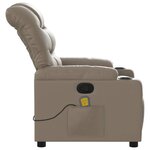 vidaXL Fauteuil de massage inclinable Cappuccino Similicuir