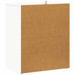 vidaXL Armoire à chaussures Blanc 60x35x70 cm Bois d’ingénierie