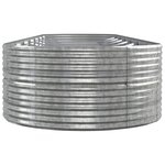 vidaXL Lit surélevé de jardin Acier enduit de poudre Argenté