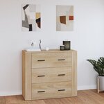 vidaXL Buffet Chêne sonoma 80x33x70 cm Bois d'ingénierie