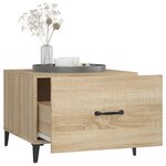 vidaXL Table basse avec pieds en métal Chêne sonoma 50x50x40 cm