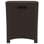 vidaXL Boîte de rangement de jardin 39x39x46 cm Rotin PP Marron