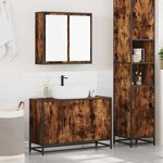vidaXL Ensemble de meubles de salle de bain 2 Pièces Chêne fumé