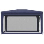 vidaXL Tente de fête avec 4 parois latérales en maille Bleu 3x4 m PEHD