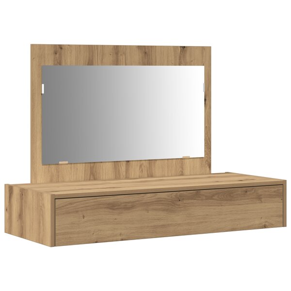 vidaXL Table de Maquillage Murale en Chêne 100x40x70 cm