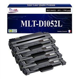 T3AZUR - 4x Toners compatibles avec Samsung MLT-D1052L MLTD1052L pour Samsung ML-1910 1915 2525 2580N SC-4623FW SCX-4600 4623F 4623FN SF-650