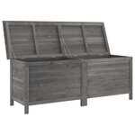 vidaXL Boîte de rangement de jardin anthracite bois massif sapin