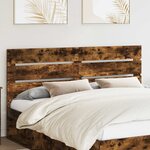 vidaXL Tête de lit Chêne fumé 200 cm Bois d'ingénierie