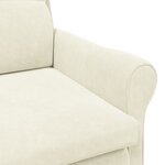 vidaXL Fauteuil Crème Crème Fauteuil de taille standard Tissu et bois