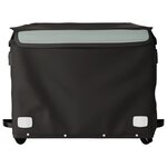 vidaXL Remorque de vélo noir et gris 45 kg fer