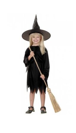 Costume de sorciere couleur noire 4-6 ans