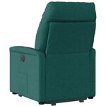 vidaXL Fauteuil inclinable vert foncé tissu