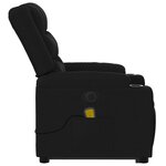 vidaXL Fauteuil inclinable de massage électrique Noir Tissu