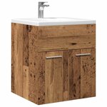 vidaXL Meuble lavabo de salle de bain vieux bois bois d'ingénierie