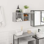 vidaXL Armoire murale de bain gris béton 60x25x30 cm bois d'ingénierie