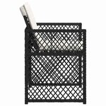 vidaXL Chaises de jardin lot de 4 avec coussins noir résine tressée