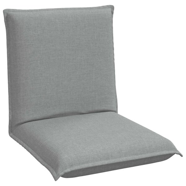 vidaXL Fauteuil de sol ajustable Gris clair Tissu