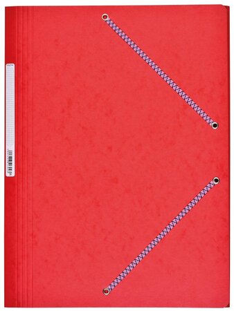 Chemise Carte Lustée 7/10ème 24 x 32 cm à rabats très résistante avec élastiques Rouge COUTAL