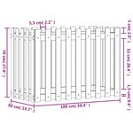 vidaXL Lit surélevé de jardin design de clôture bois douglas massif