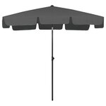 vidaXL Parasol de plage anthracite 200x125 cm