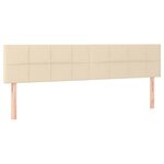 vidaXL Sommier à lattes de lit avec matelas crème 120x190 cm tissu