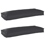 vidaXL Set de coussins de palette 2 Pièces Noir 100 x 40 x 8 cm