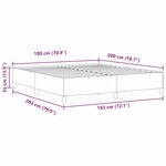 vidaXL Cadre de lit Crème 180 x 200 cm Tissu en velours côtelé