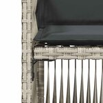 vidaXL Chaises de jardin avec coussins lot de 4 gris clair poly rotin