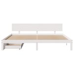 vidaXL Cadre de lit avec tiroirs sans matelas blanc 200x200 cm