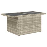 vidaXL Salon de jardin 6 Pièces avec coussins gris clair résine tressée