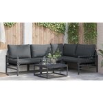 vidaXL Ensemble de canapé de jardin 6 Pièces Anthracite Acier