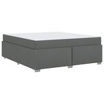 vidaXL Cadre de lit Gris foncé 180 x 200 cm tissu