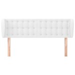 vidaXL Tête de lit avec oreilles Blanc 147x23x78/88 cm Similicuir