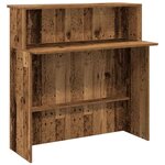 vidaXL Bureau de réception vieux bois 180x50x103 5cm bois d'ingénierie