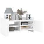 vidaXL Meuble TV blanc 80x35x40 cm bois d’ingénierie