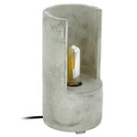 Eglo lampe de table lynton 27 cm béton gris