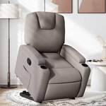 vidaXL Fauteuil inclinable taupe tissu