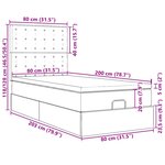 VidaXL Lit ottoman avec matelas gris 90x200 cm similicuir