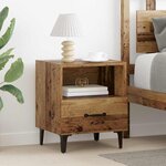 vidaXL Cabinet de chevet 2 Pièces Bois ancien 40 x 35 x 47.5 cm