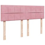 vidaXL Sommier à lattes de lit avec matelas Rose 140x190 cm Velours