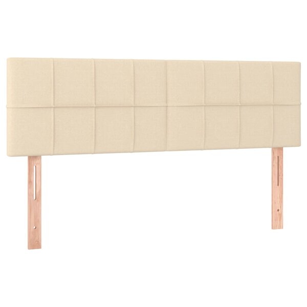 vidaXL Têtes de lit 2 Pièces Crème 72x5x78/88 cm Tissu