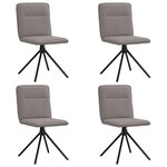 vidaXL Chaises à manger lot de 4 taupe tissu